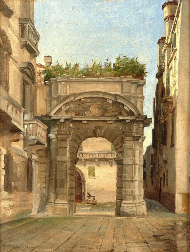 Jean Jules Antoine DU NOUY Entrance to the Morosini Palace in